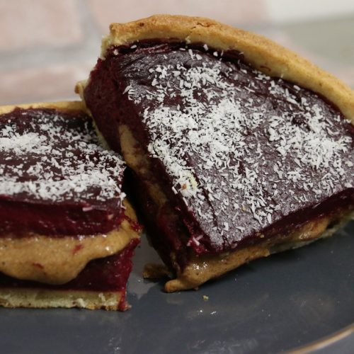 flan cassis framboise praliné coco ganache creation patisserie morbihan